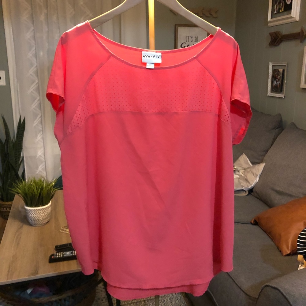 Coral Blouse